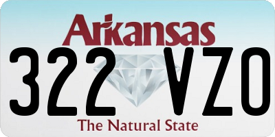 AR license plate 322VZO