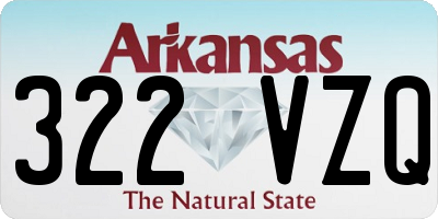 AR license plate 322VZQ