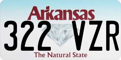 AR license plate 322VZR