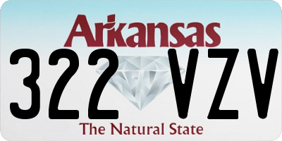 AR license plate 322VZV