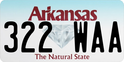 AR license plate 322WAA