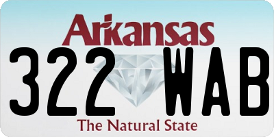AR license plate 322WAB