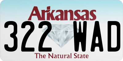 AR license plate 322WAD