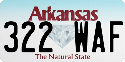 AR license plate 322WAF