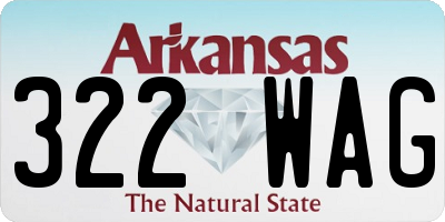 AR license plate 322WAG