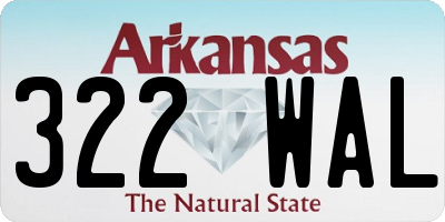 AR license plate 322WAL