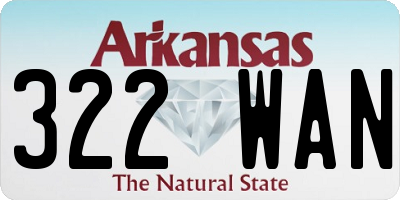 AR license plate 322WAN