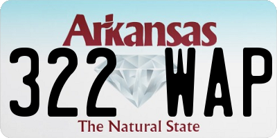 AR license plate 322WAP