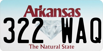 AR license plate 322WAQ