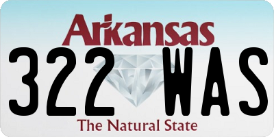 AR license plate 322WAS