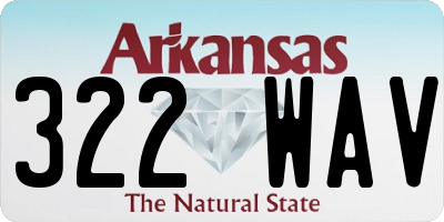 AR license plate 322WAV