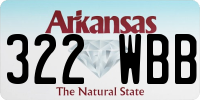 AR license plate 322WBB