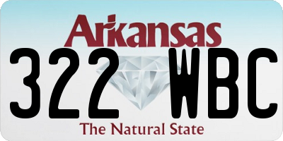 AR license plate 322WBC
