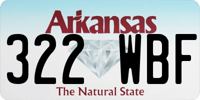 AR license plate 322WBF