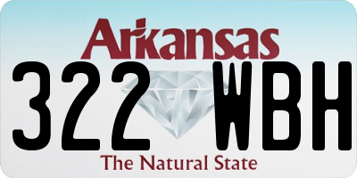 AR license plate 322WBH