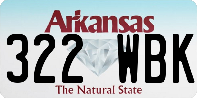 AR license plate 322WBK
