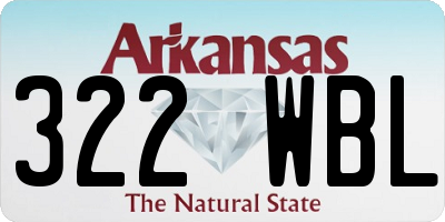 AR license plate 322WBL