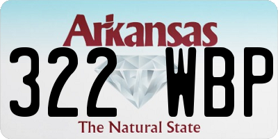 AR license plate 322WBP