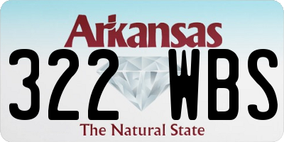 AR license plate 322WBS