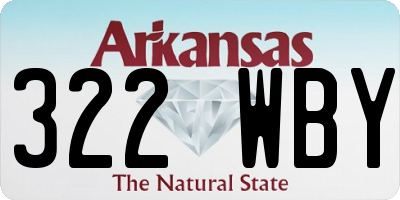 AR license plate 322WBY