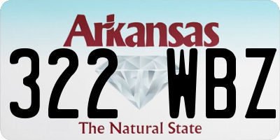 AR license plate 322WBZ