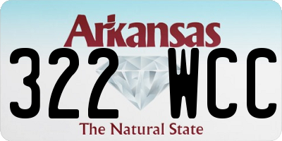 AR license plate 322WCC
