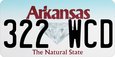 AR license plate 322WCD