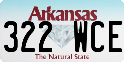 AR license plate 322WCE