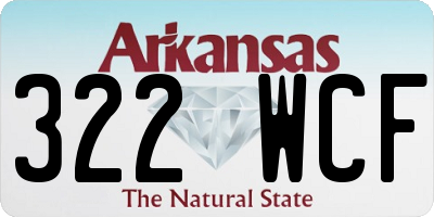 AR license plate 322WCF