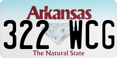 AR license plate 322WCG