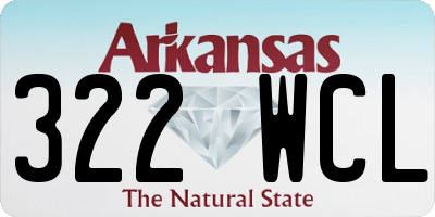 AR license plate 322WCL