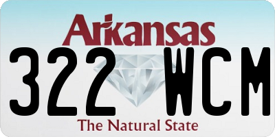 AR license plate 322WCM