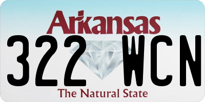 AR license plate 322WCN