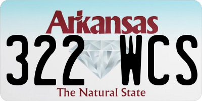 AR license plate 322WCS