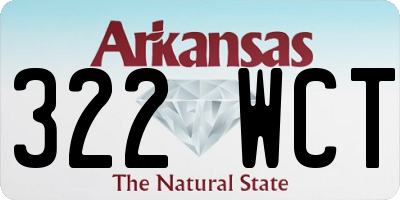 AR license plate 322WCT