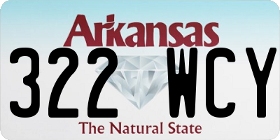 AR license plate 322WCY