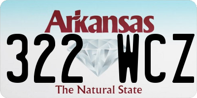 AR license plate 322WCZ