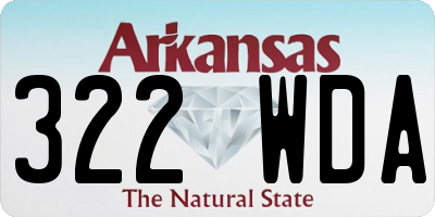 AR license plate 322WDA