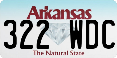 AR license plate 322WDC