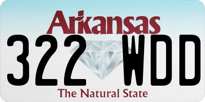 AR license plate 322WDD