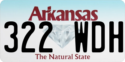 AR license plate 322WDH