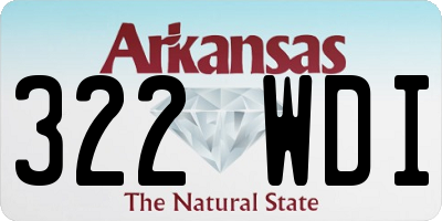AR license plate 322WDI