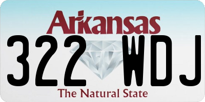 AR license plate 322WDJ