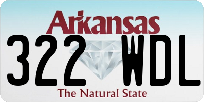 AR license plate 322WDL