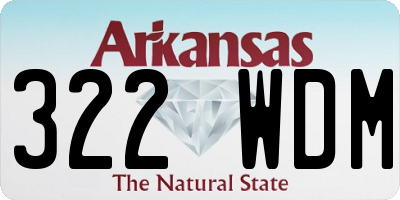 AR license plate 322WDM
