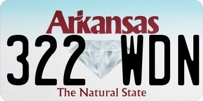 AR license plate 322WDN