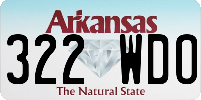 AR license plate 322WDO