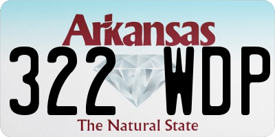 AR license plate 322WDP