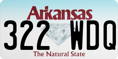 AR license plate 322WDQ