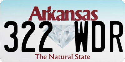 AR license plate 322WDR
